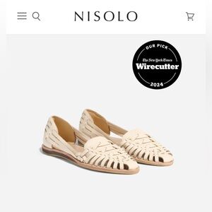Nisolo Women's Huarache Sandal Bone - Size 6.5 - Sustainable Sandals